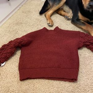 Fluffy cropped sweater